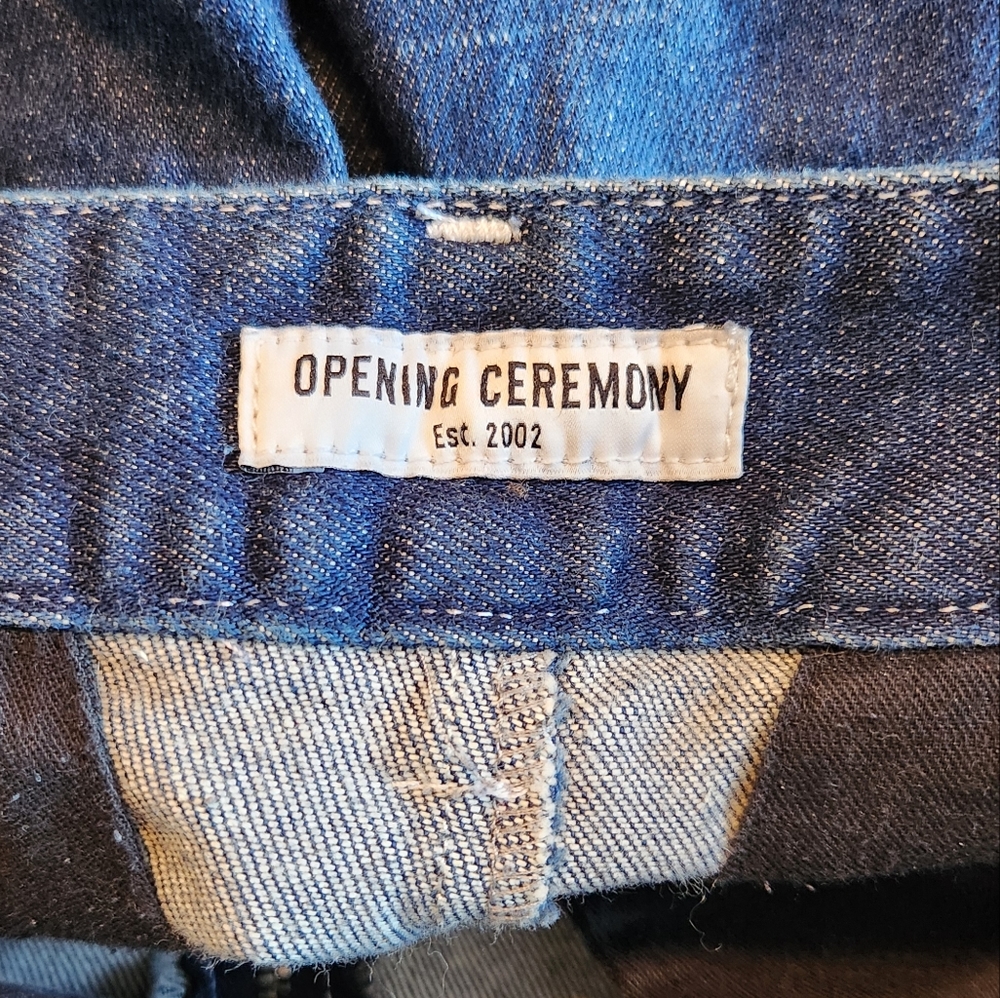 Opening Ceremony Medium Wash Blue Denim Carpenter White Stitch Detail Jeans - Picture 8 of 10